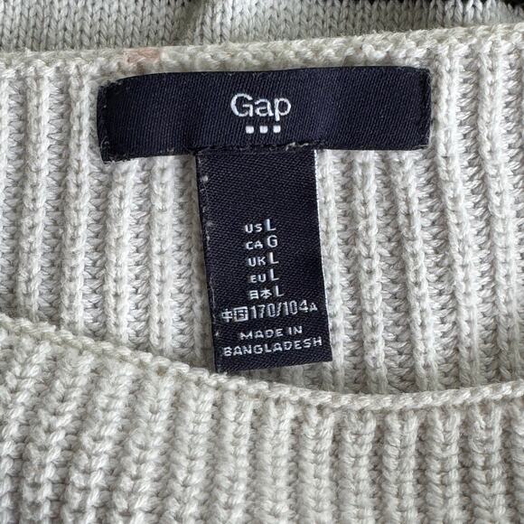 Gap Factory Off White Black Striped Boat Neck Sweater Women’s Large - Picture 4 of 7